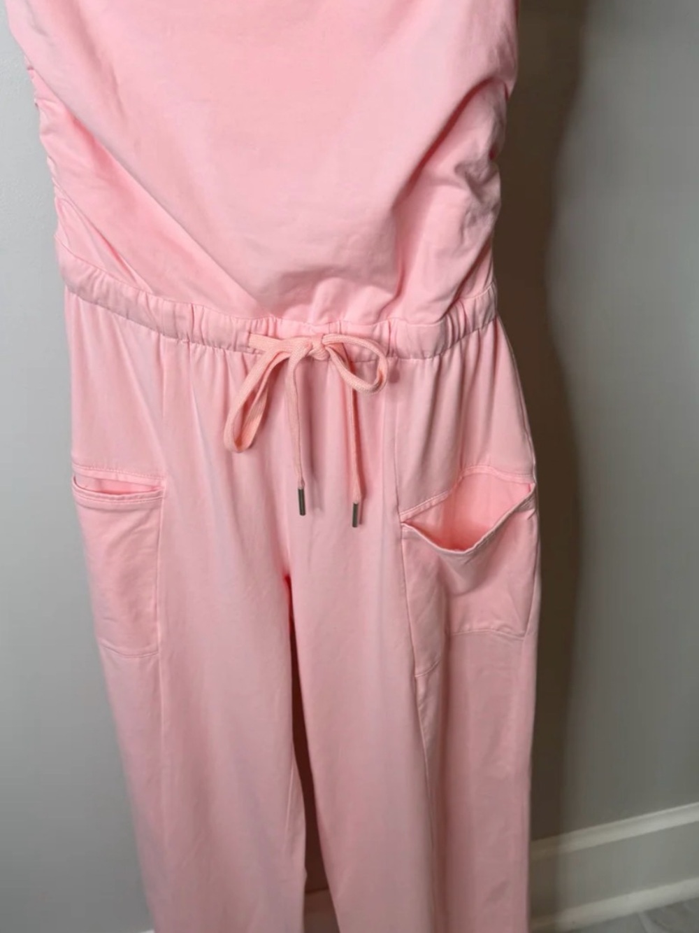 108 Le Lis Strapless Light Pink Wide-Leg Jumpsuit - Picture 3 of 4